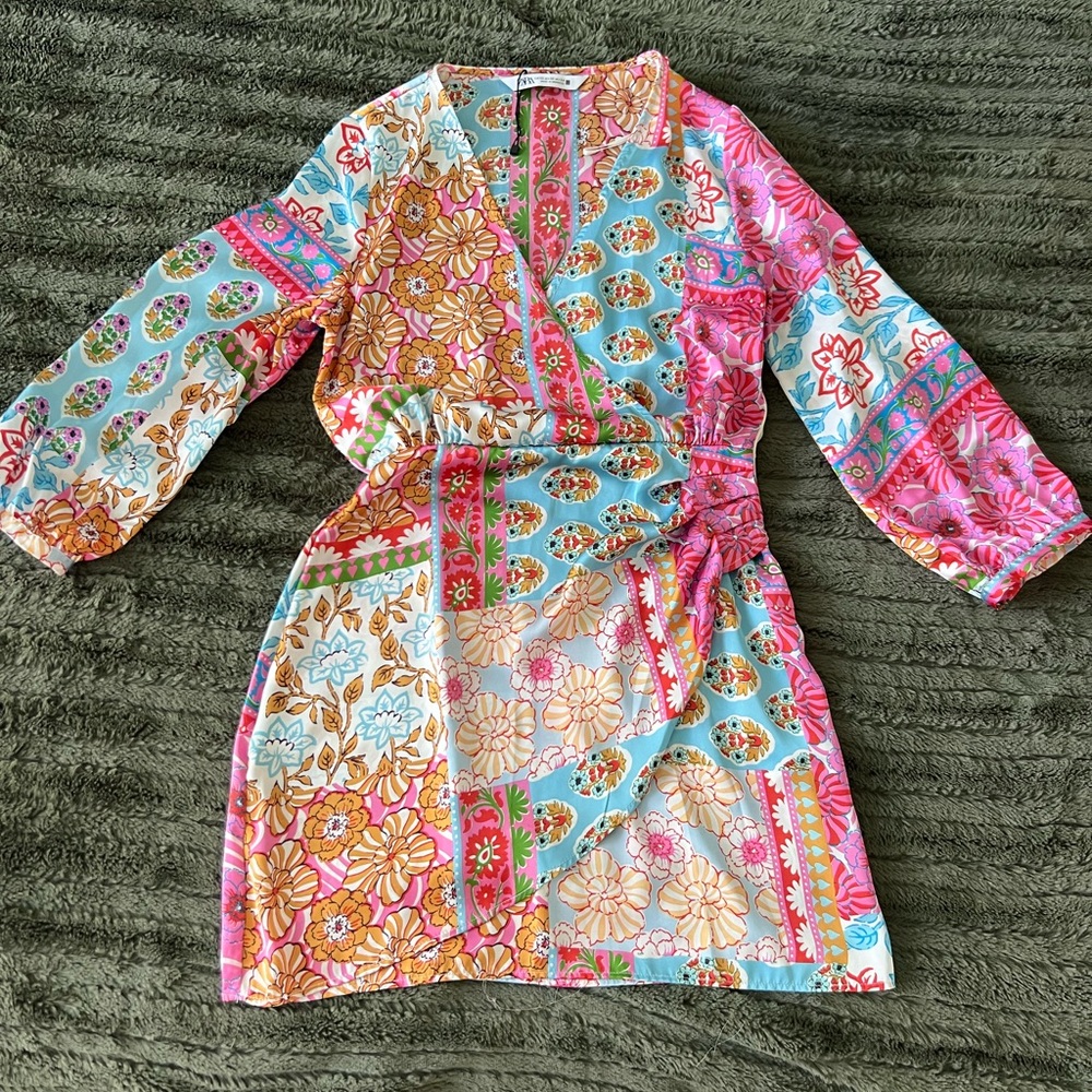 Zara - Dress silk colors size S (running small)